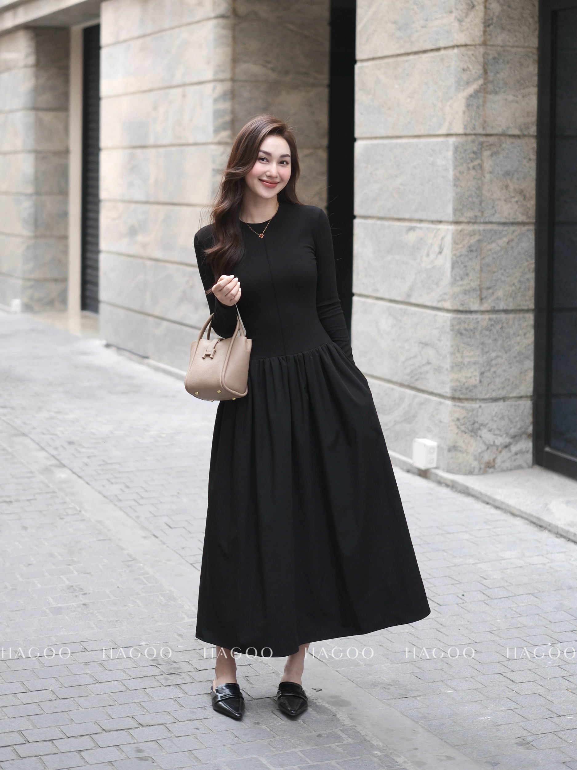 Váy thun phối gió HAGOO_thumbnail_2