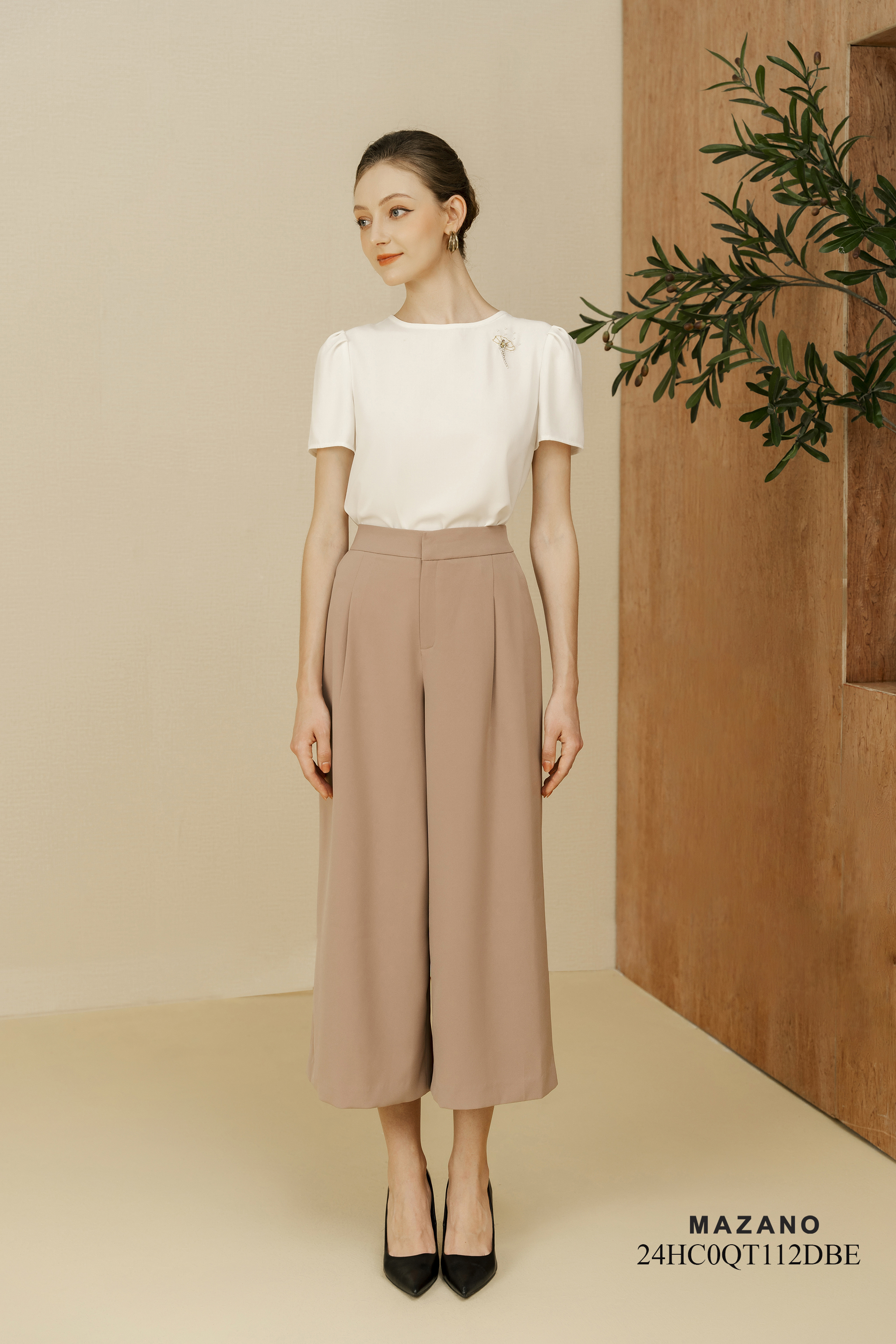 Quần suông ống rộng màu be_thumbnail_2