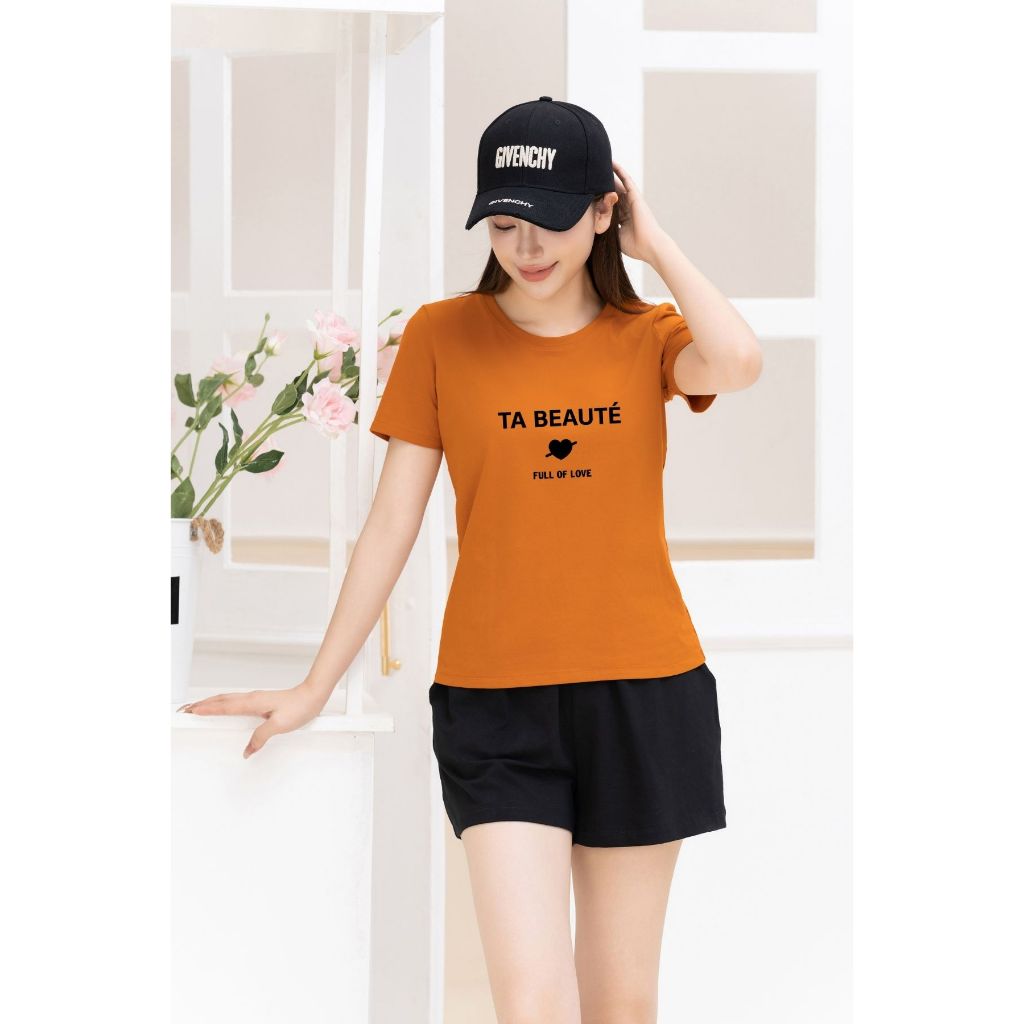 [Form Vừa] Quần áo mùa hè nữ in chữ BEAUTÉ - Đồ bộ thun nữ mặc nhà/đi chơi - LOZA VP39_thumbnail_8