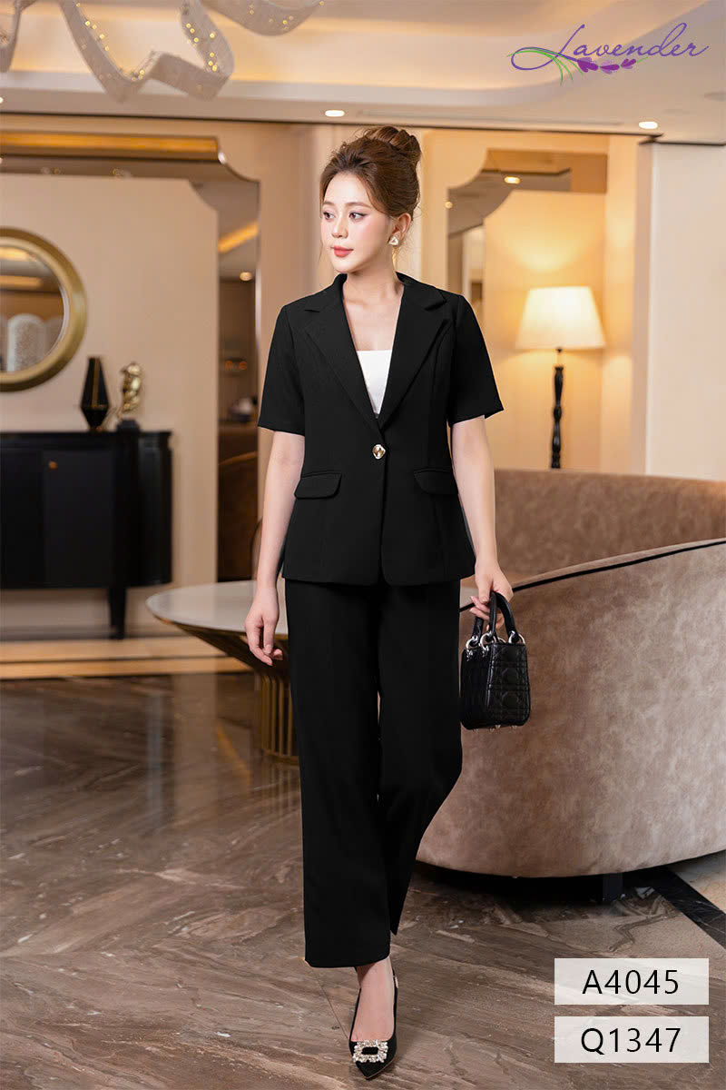 Áo vest cổ ve tay ngắn A4045