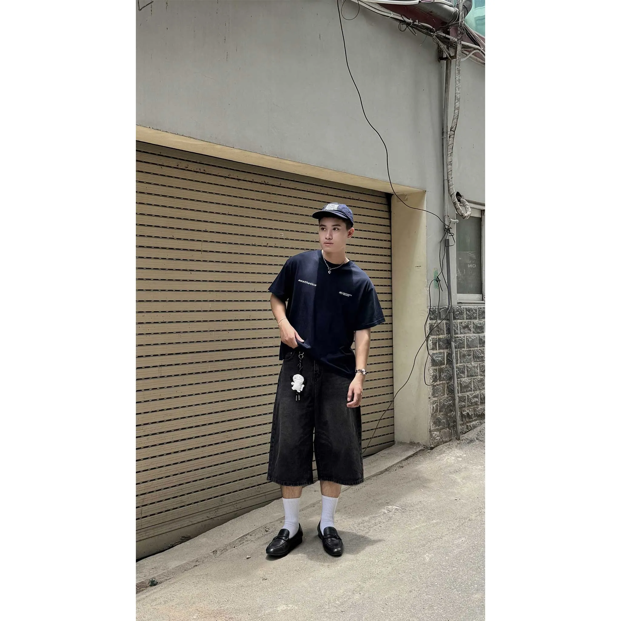 Áo phông nam basic form boxy chuẩn dáng 2566 Miucho vải cotton mềm mịn thoáng mát in typography_thumbnail_4