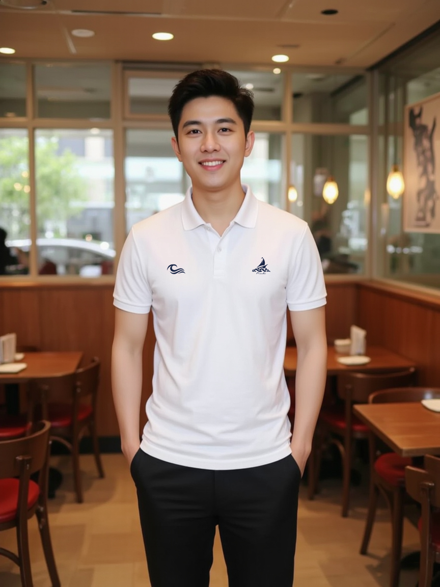 Áo polo nam form vừa 1896 Miucho Iconic vải cá sấu đứng form thoáng mát in artwork_thumbnail_4