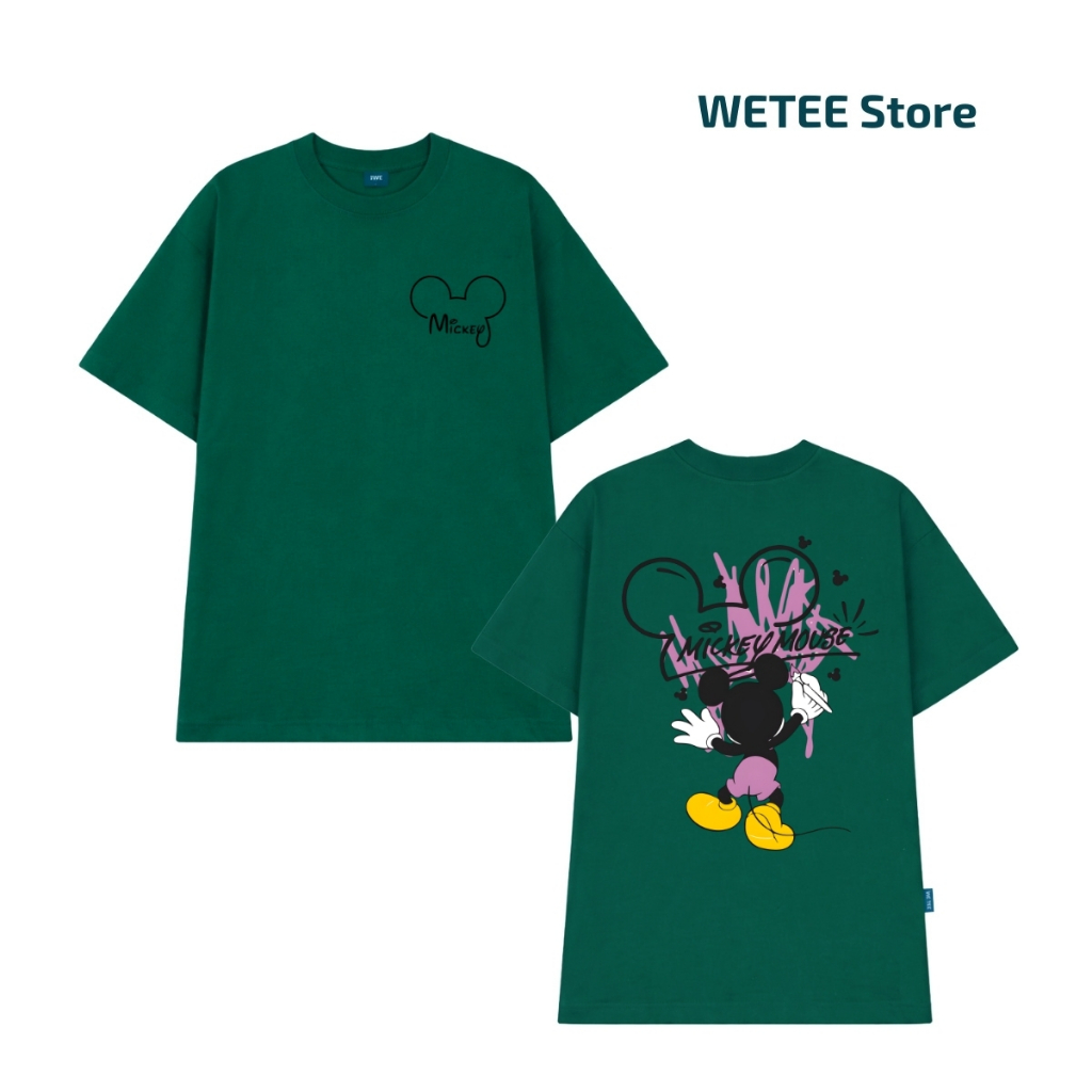 Áo thun unisex UX30-1139 MICKEY MOUSE tím dáng oversized local brand WETEE_thumbnail_1
