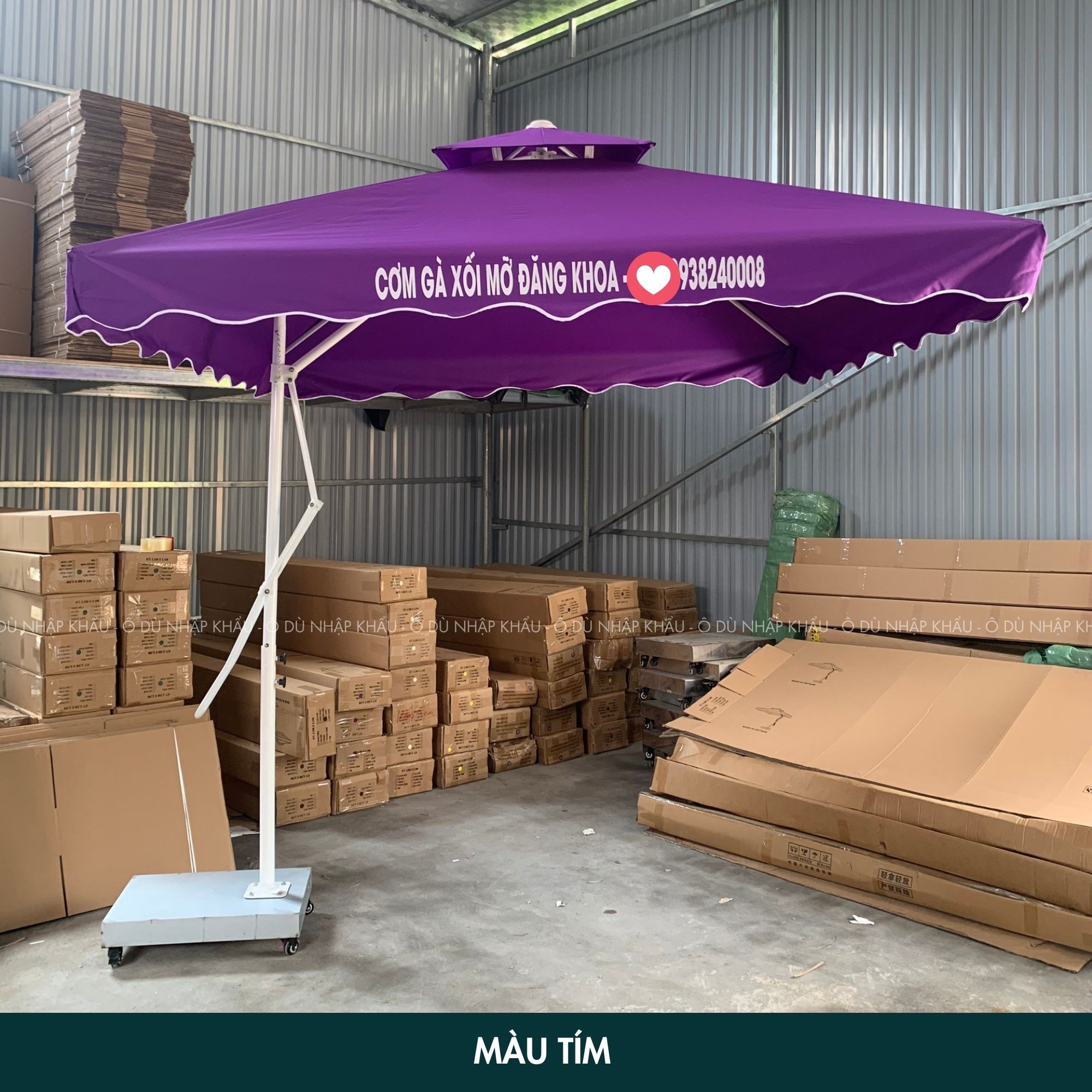 Dù lệch tâm vuông 2m5 nhập khẩu – Vải chống thấm PU, khung thép sơn tĩnh điện, bảo hành 1 năm_thumbnail_8