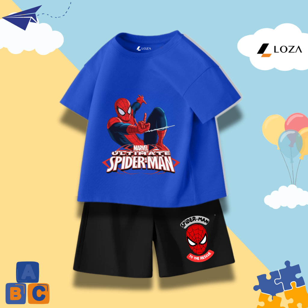 Bộ đồ bé trai in hình 