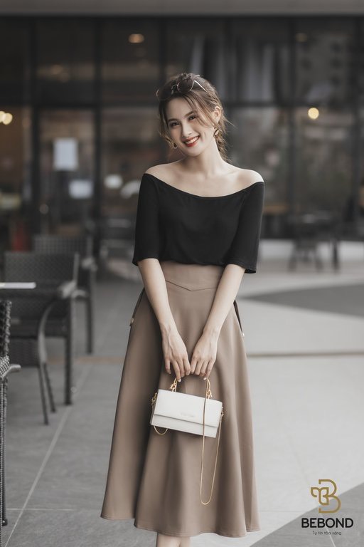 Chân váy xòe dài màu be nhạt - Salise Skirt_thumbnail_2