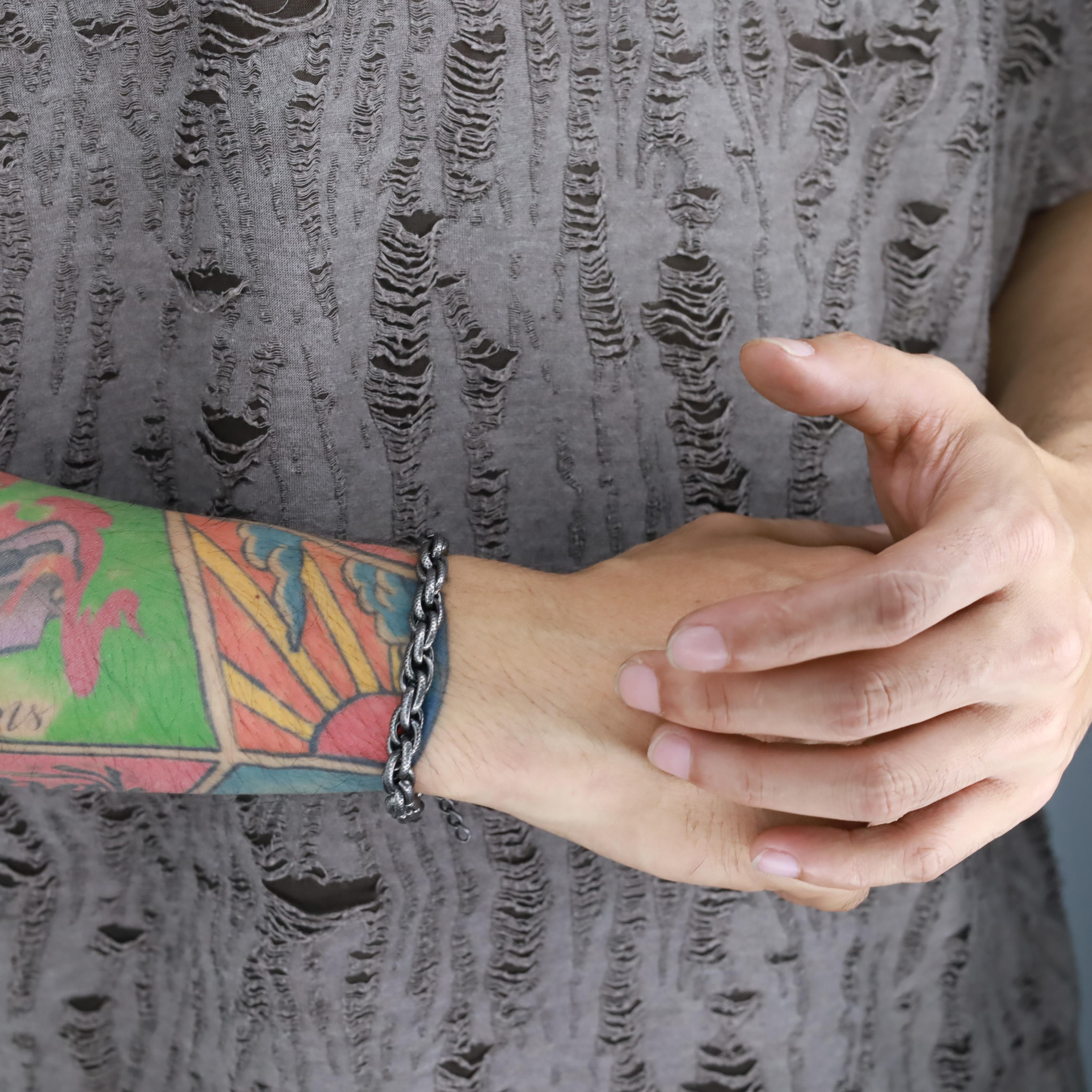 Vòng tay mắc xích tròn xám_thumbnail_3