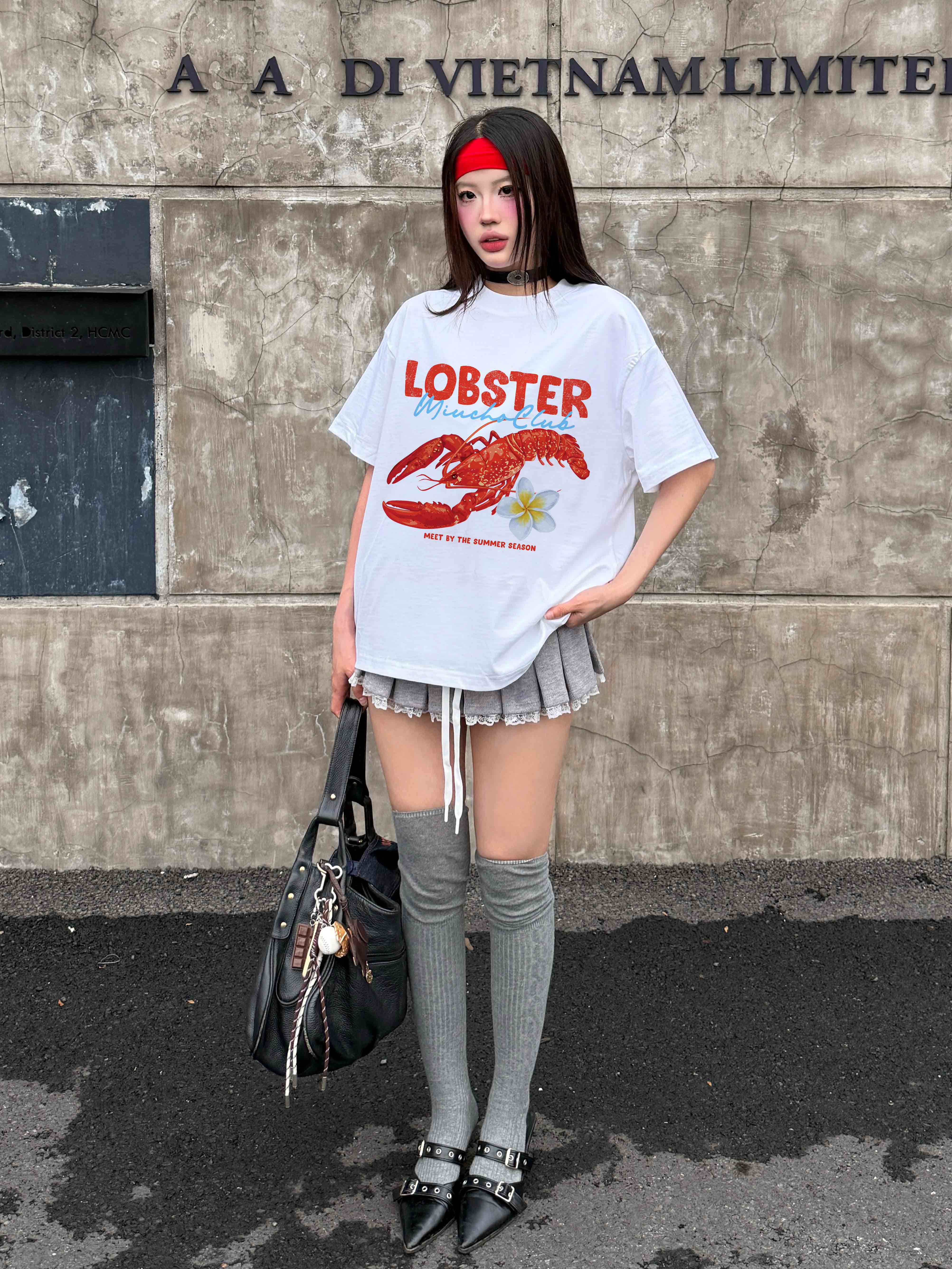 Áo thun boxy hè biển 2232 Miucho cổ tròn chất vải cotton 2c 250gsm đứng form dày dặn in mix_thumbnail_4