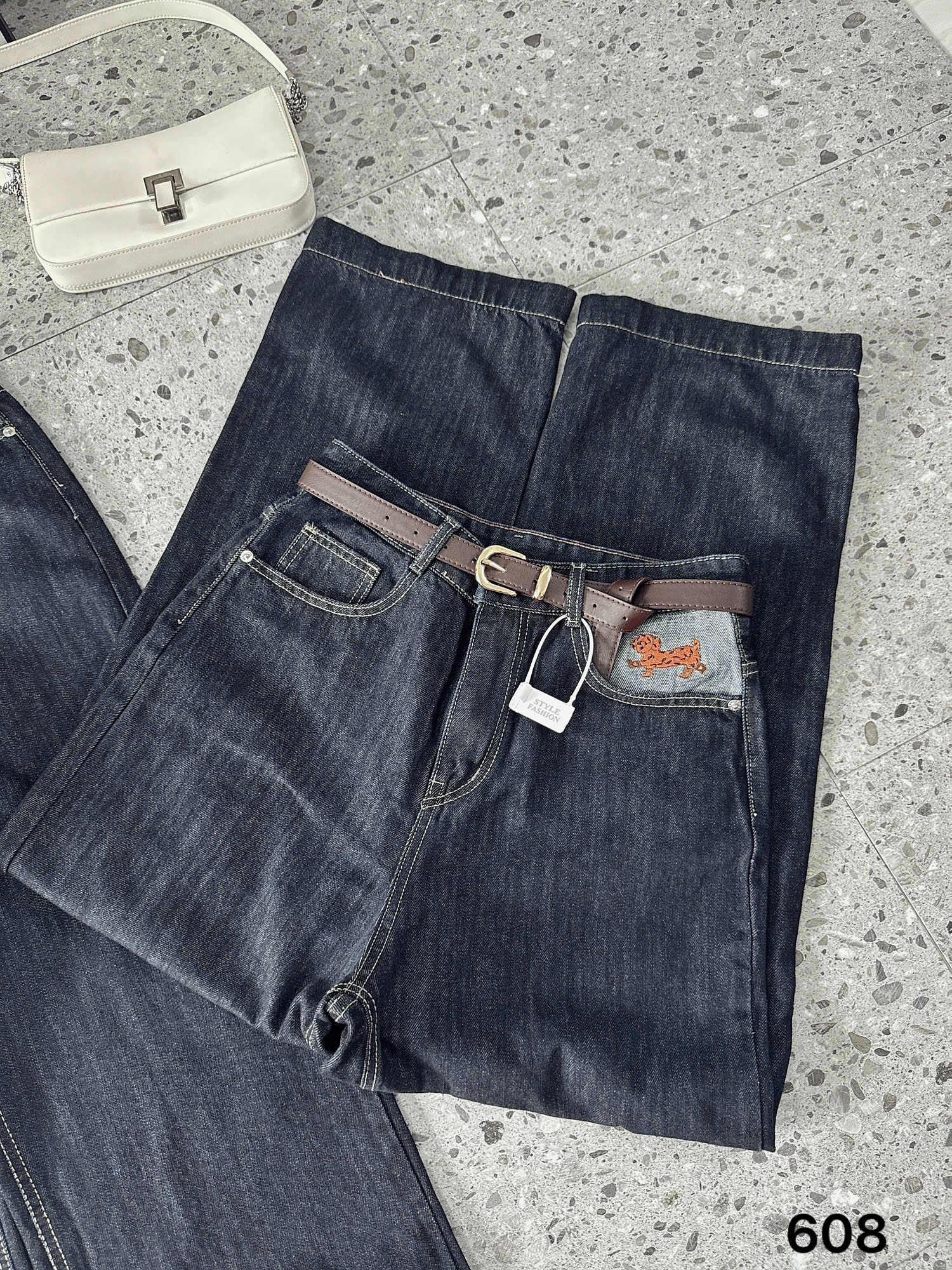 BIGSIZE NỮ-Quần suông thêu cún cam T- QJ608_thumbnail_5