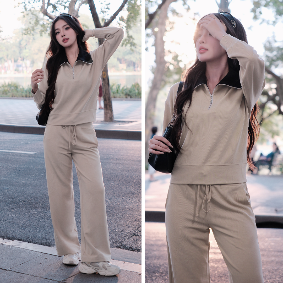 BN4 - Bộ Nỉ Nữ Tăm Khóa Lửng 866