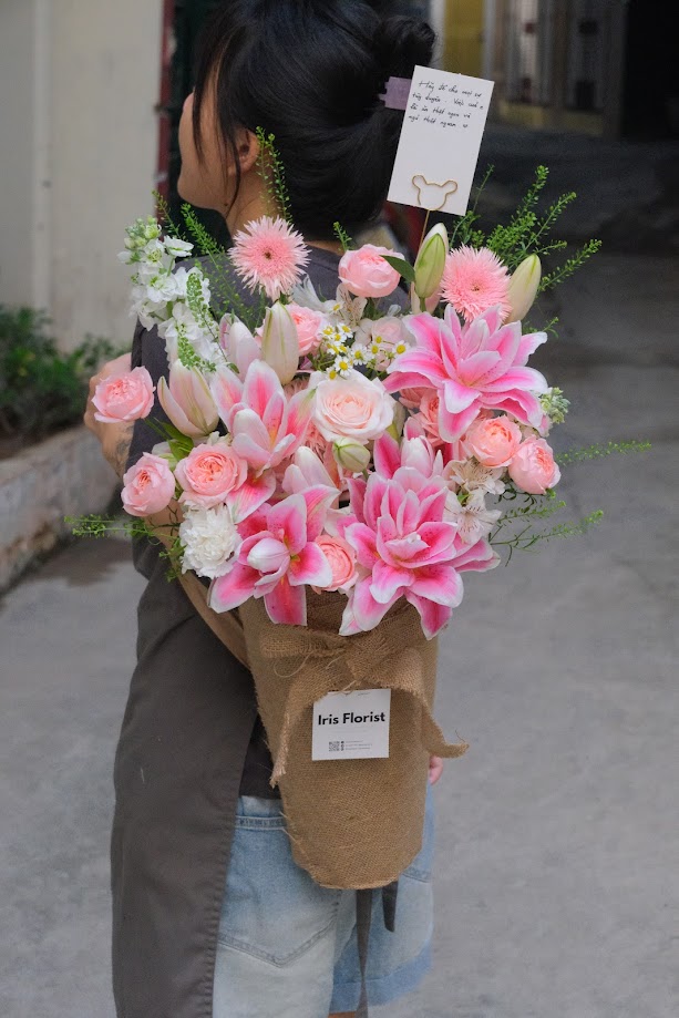 Cốc ốc quế hoa Ly Hồng mix - Size M