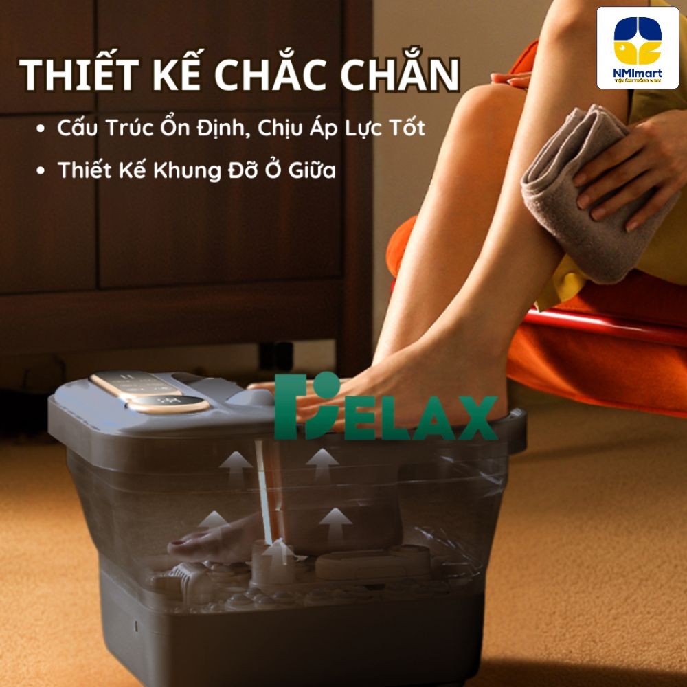 Bồn Ngâm Chân Massage Delax Thư Giãn, Bấm Huyệt, Ngâm Chân Thảo Dược, Thải Độc Tăng Cường Sức Khỏe_thumbnail_9