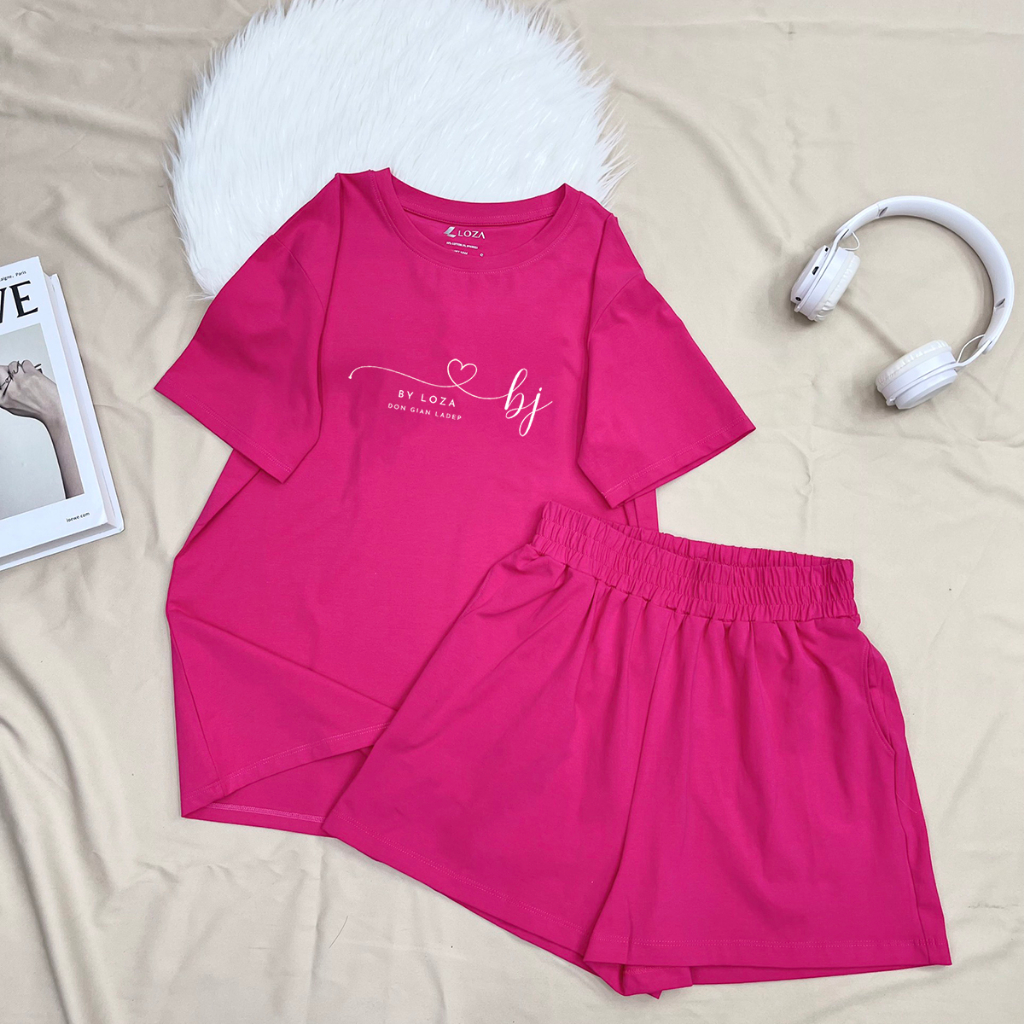 [Form Rộng] Bộ đồ nữ gồm áo thun + quần đùi mặc nhà/đi chơi - LOZA G0076_thumbnail_10