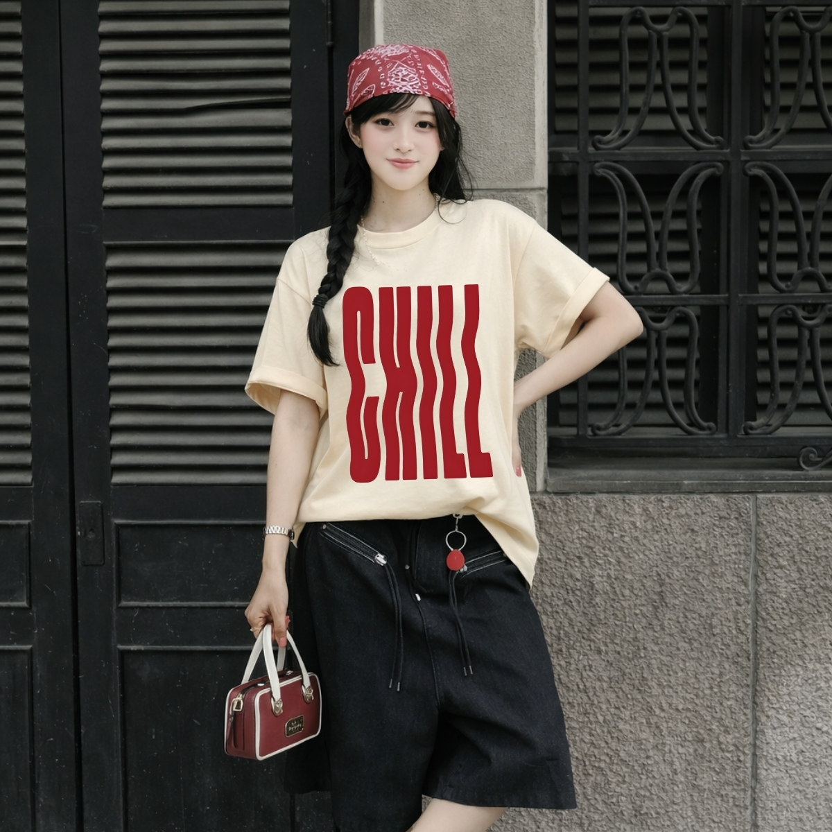 Áo thun unisex UX30-1180 chữ CHILL dáng oversized local brand WETEE_thumbnail_2