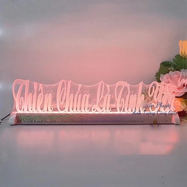 Chữ Điện MiCa Thiên Chúa Là Tình Yêu 50cm