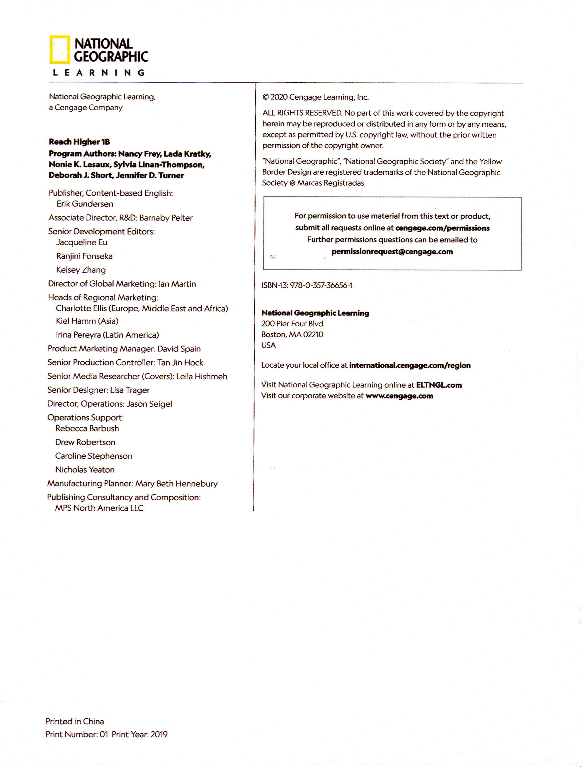 National Geographic Reach Higher 1B Student's Book (2020 – American English) – Sách giấy gáy đóng KEO nét đẹp_thumbnail_2