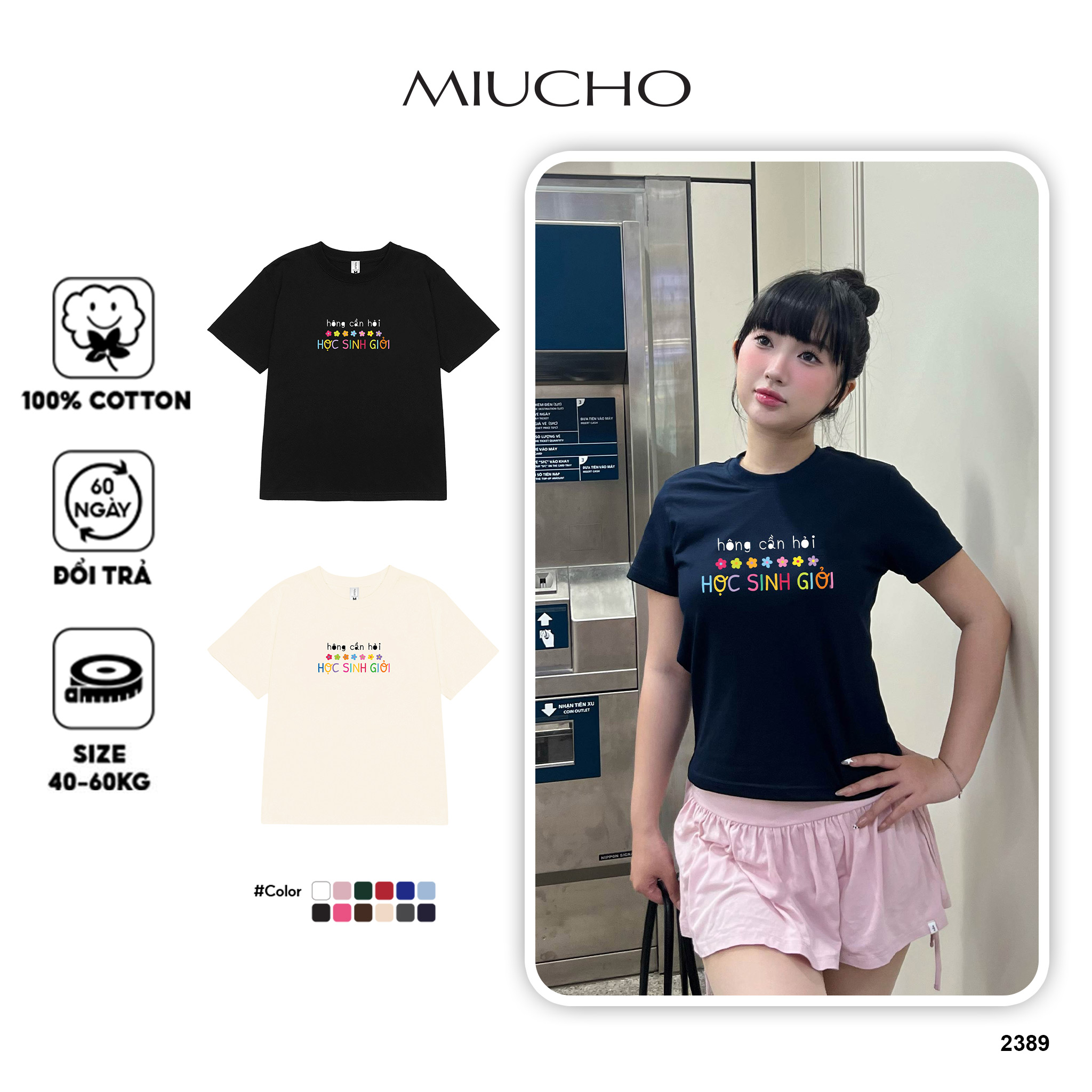 Áo thun baby tee dễ thương ABD2389 Miucho chất vải cotton co giãn thoáng mát cao cấp in Typography_thumbnail_1