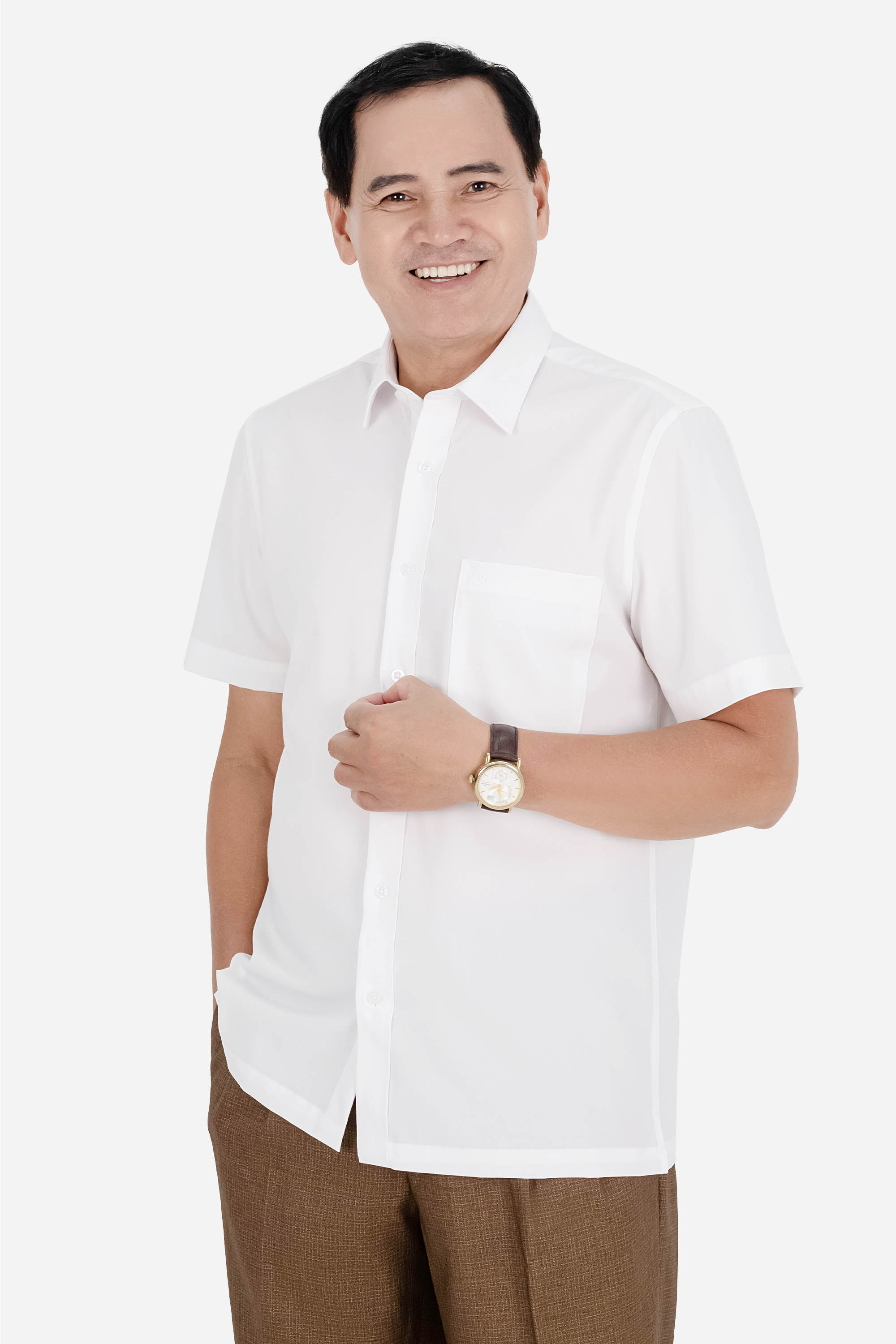 Áo Sơ Mi Trơn Cộc Tay Nam Trung Niên ANCHI Chất Liệu Sợi Gỗ Thoáng Mát Màu Xanh Nhạt_thumbnail_32