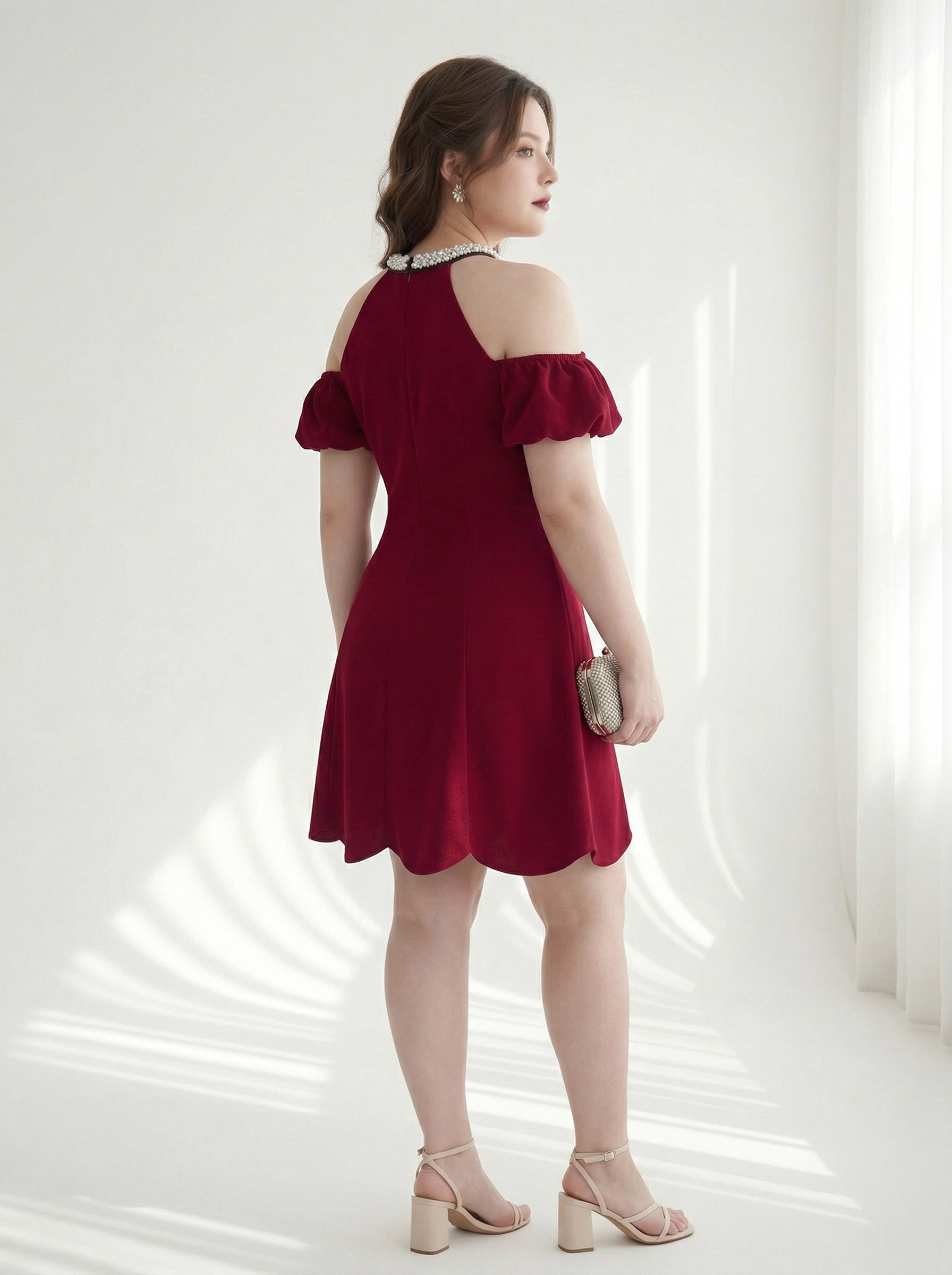 BIGSIZE -Đầm dáng A phối đính cườm V-DA196_thumbnail_2