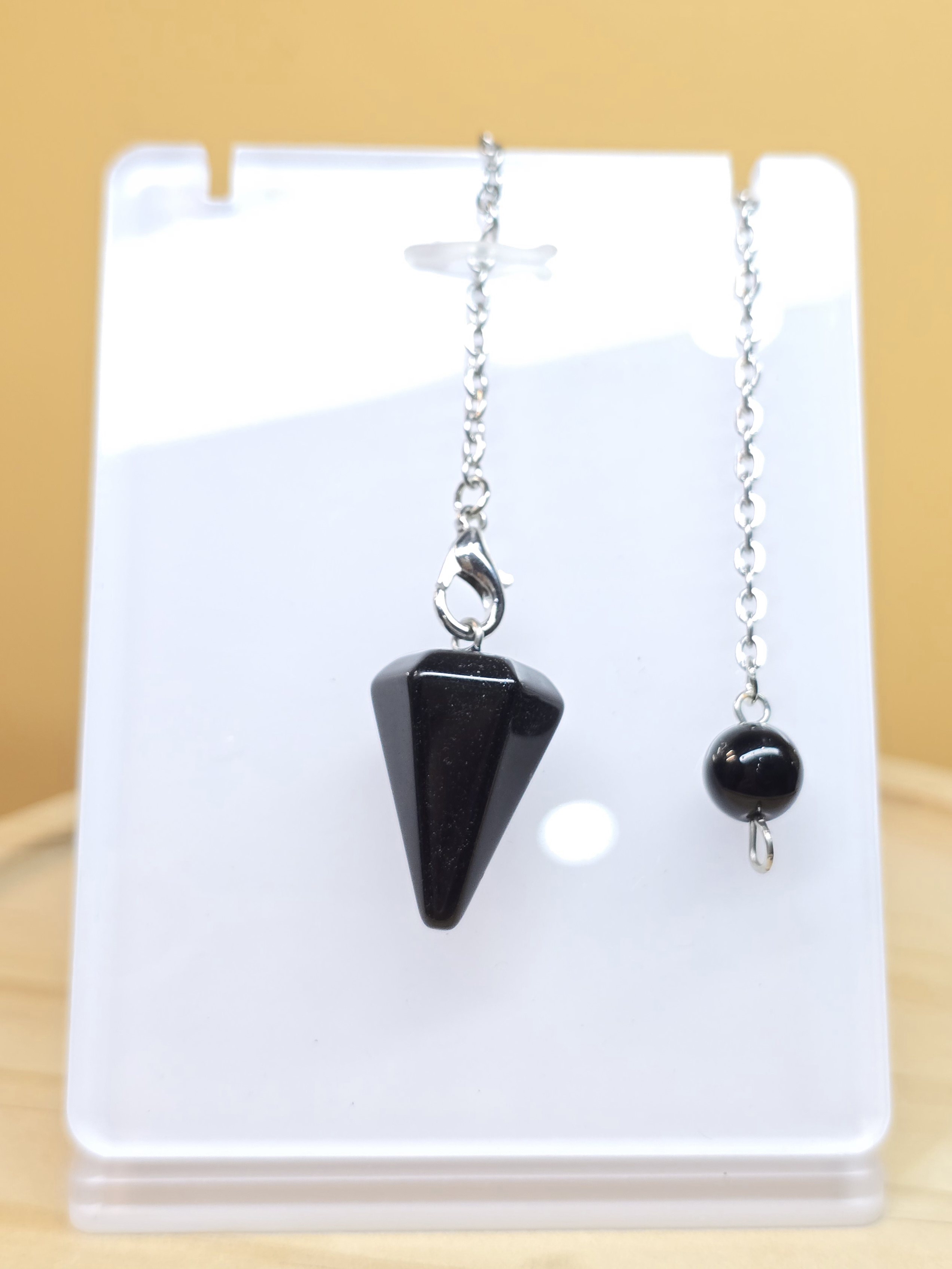 Con Lắc Cảm Xạ Pendulum Thủy Tinh Núi Lửa Obsidian size nhỏ