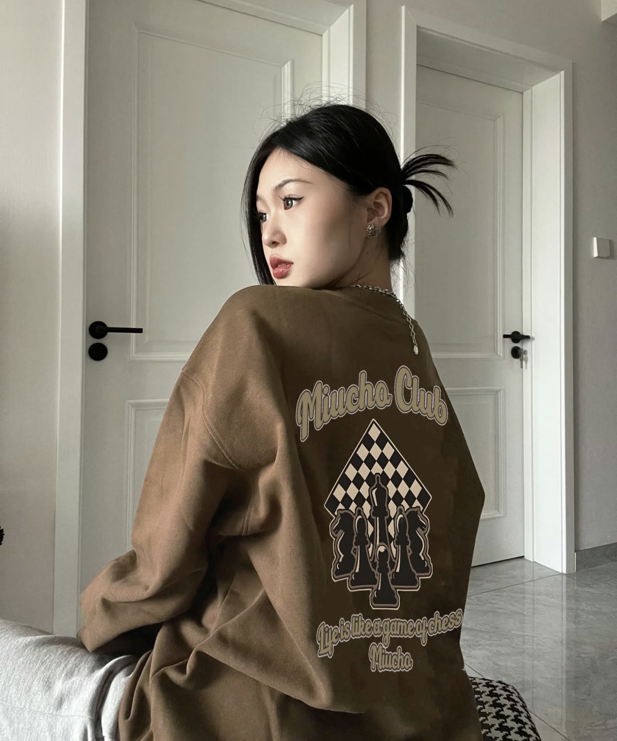 Áo sweater nam unisex form rộng ST040 Miucho vải chân cua in graphic_thumbnail_1