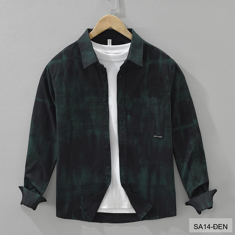 SA14 - Áo sơ mi nam dài tay in họa tiết phong cách Nhật, dáng rộng thoải mái, chất cotton mềm mại_thumbnail_9