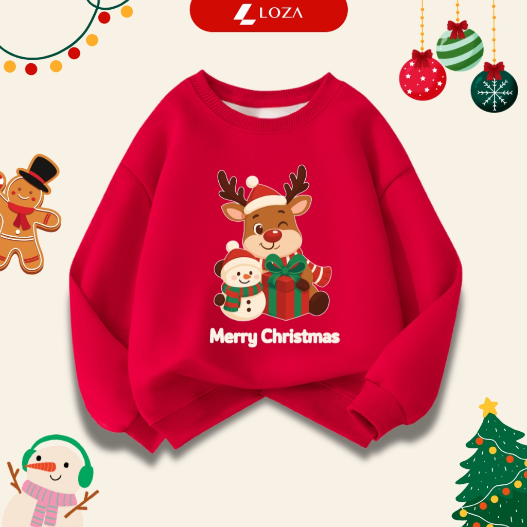 Áo nỉ Noel cho bé trai, bé gái - Loza Kids IN014_thumbnail_4