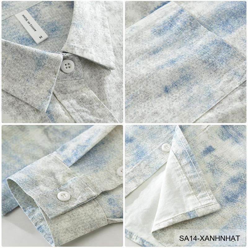SA14 - Áo sơ mi nam dài tay in họa tiết phong cách Nhật, dáng rộng thoải mái, chất cotton mềm mại_thumbnail_3