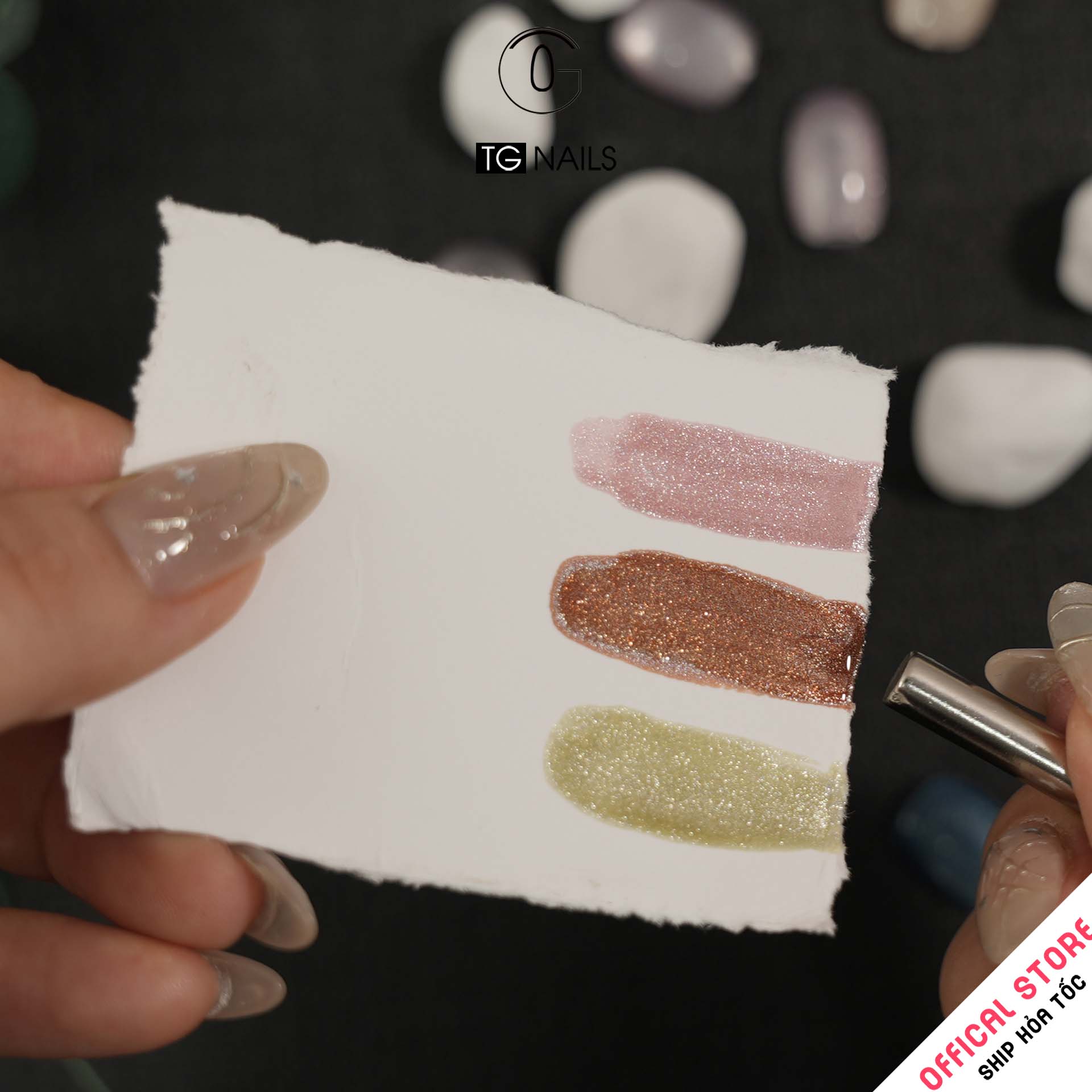 Com Bo 12 màu sơn gel TG nail mắt mèo kim cương_thumbnail_9