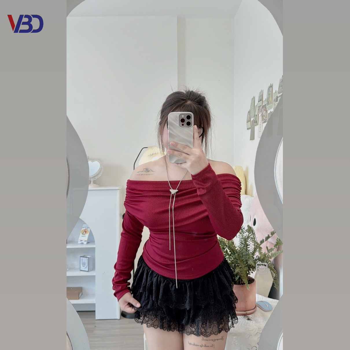 Áo thun trễ vai tay dài bigsize AT025 dành cho nàng béo mập từ 55-90kg_thumbnail_9