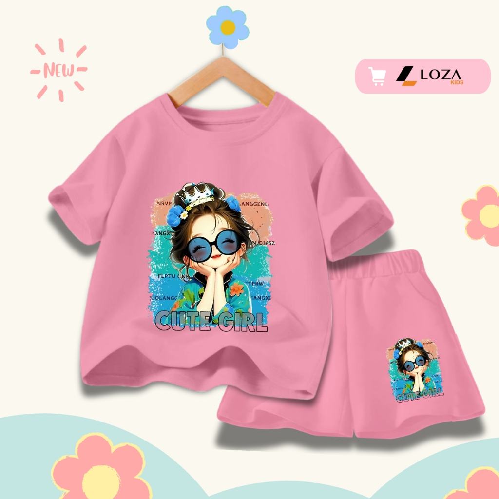 Bộ đồ bé gái in hình Cô gái đeo kính - Loza SB363_thumbnail_3