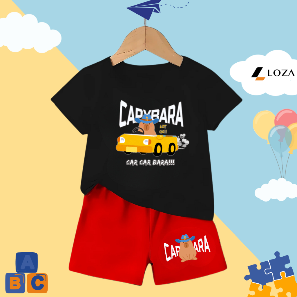 Đồ bộ bé trai in hình 'Capybara lái ô tô' - Loza SB297_thumbnail_4