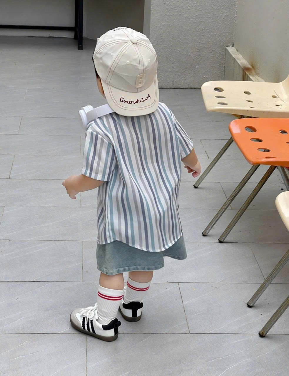 R82 BỘ SƠ MI QUẦN BÒ SỌC CUTE HAPPY- A108.302