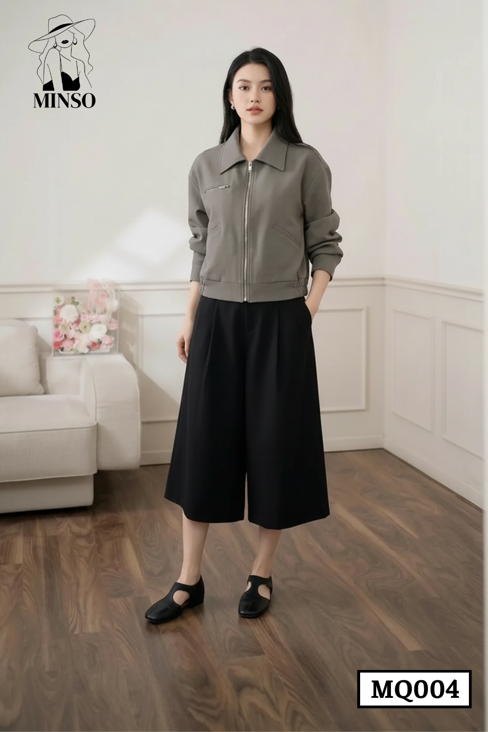 Quần culottes dáng suông ống rộng MQ004