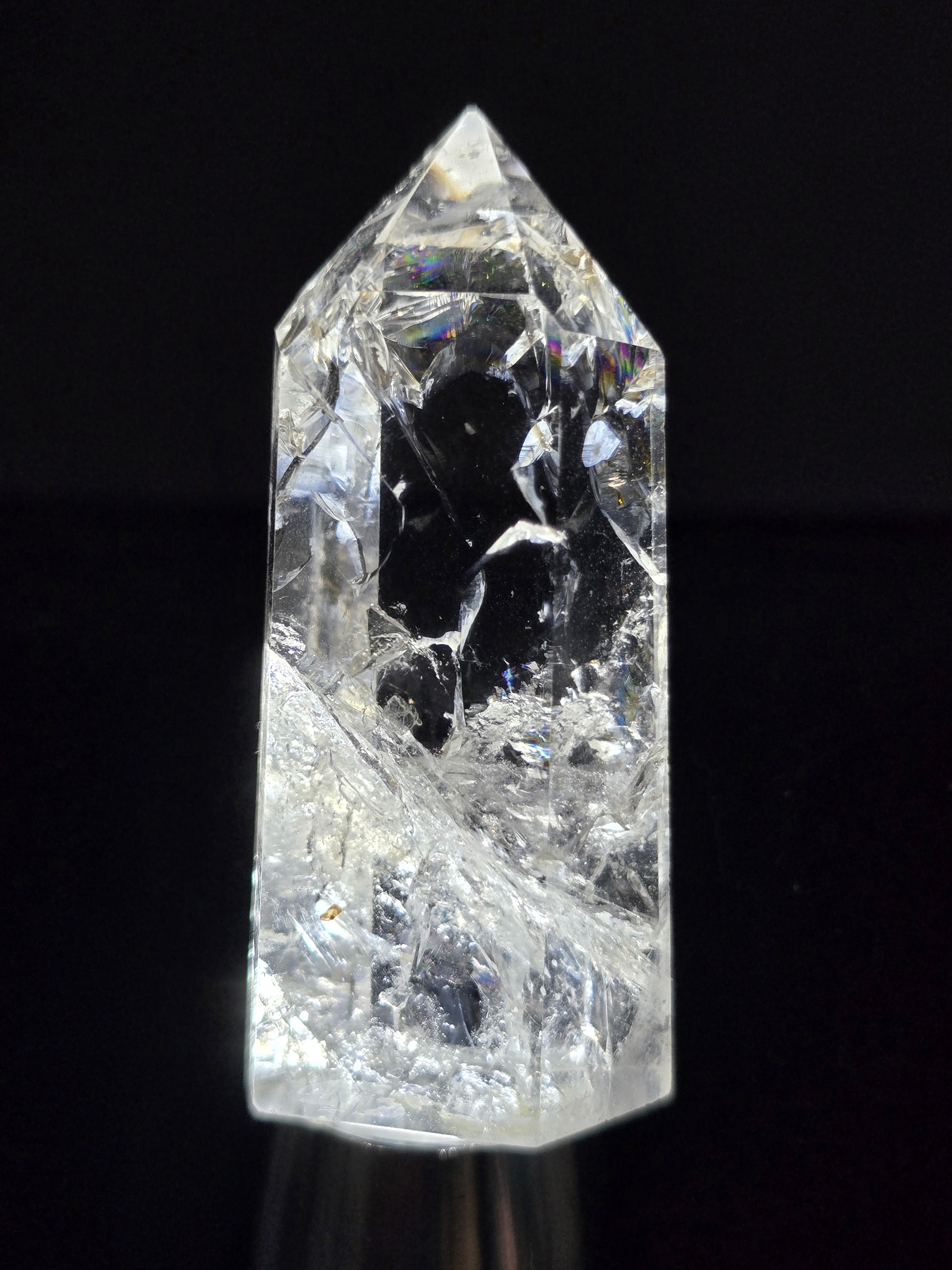 Trụ Thạch Anh Trắng Nổ / Crackle Quartz (CÓ XỬ LÍ NHIỆT) - Brazil_thumbnail_5