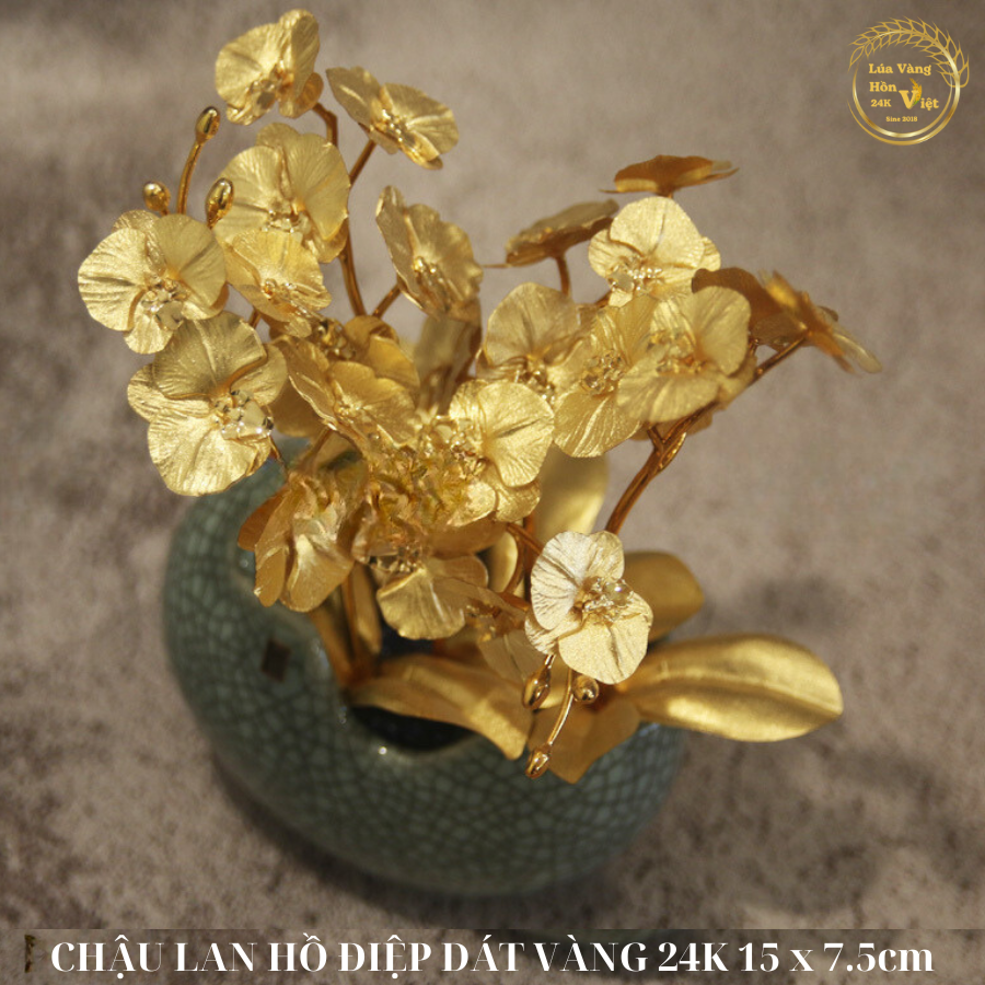 CHẬU LAN HỒ ĐIỆP DÁT VÀNG 24K 15x8cm_thumbnail_1