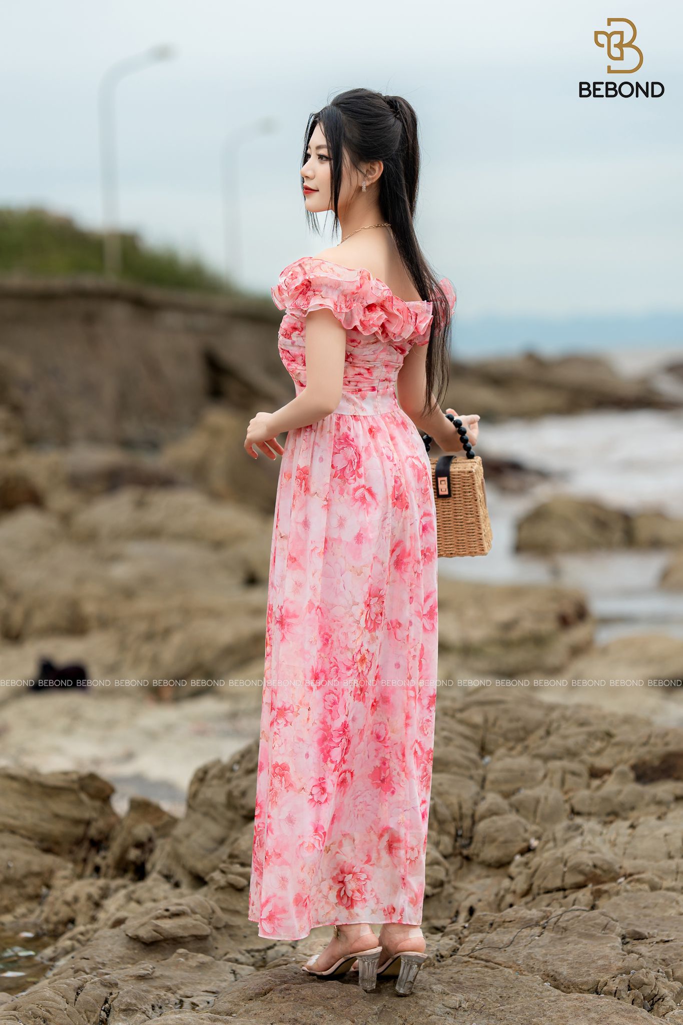 ĐẦM MAXIM HỌA TIẾT HOA PHĂNG HỒNG- BALINA DRESS_thumbnail_2