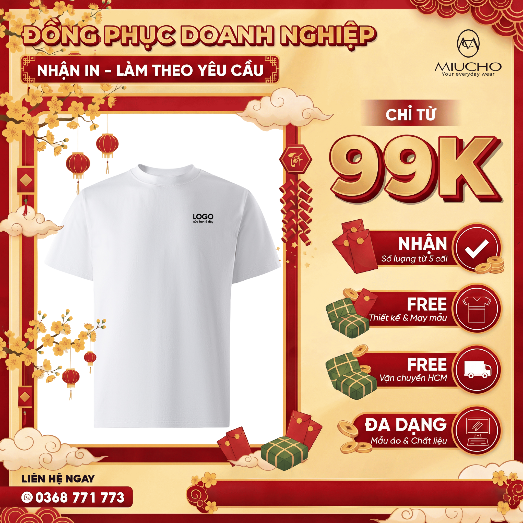 Áo thun form rộng vải 2 C 250 gsm ATT02 Miucho