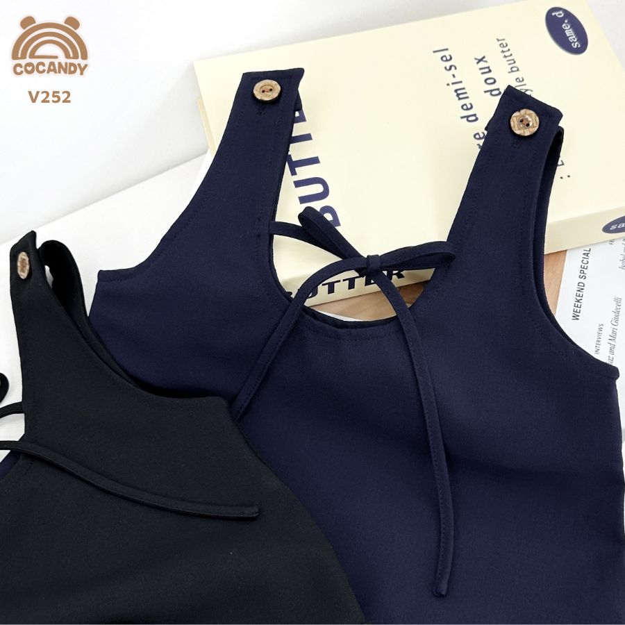 Váy 2 dây ĐEN phối nơ buộc_thumbnail_4