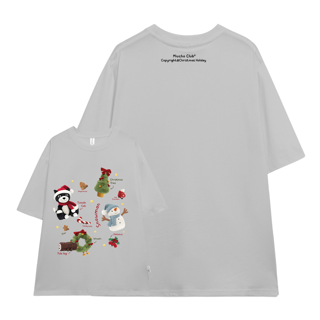 Áo thun nữ giáng sinh noel form rộng chất vải cotton 4 chiều thoáng mát ATD1715 Miucho in mix_thumbnail_17