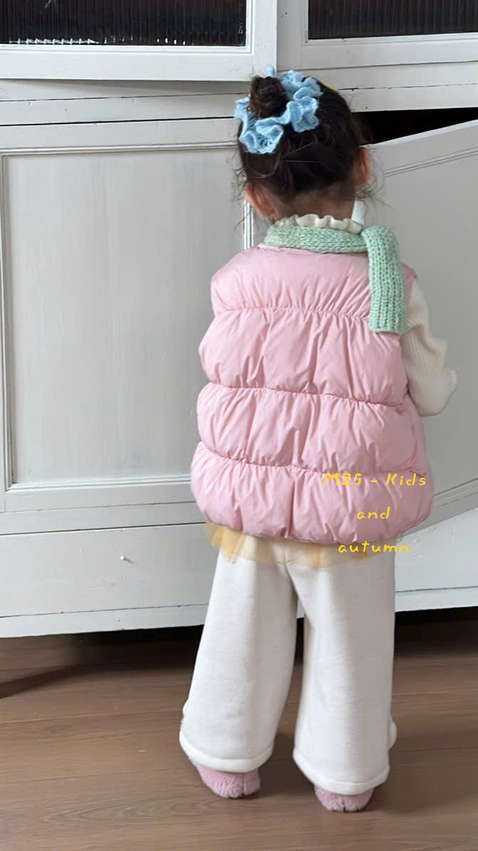 (M75) Áo khoác phao gile màu hồng Mos Kids_thumbnail_2