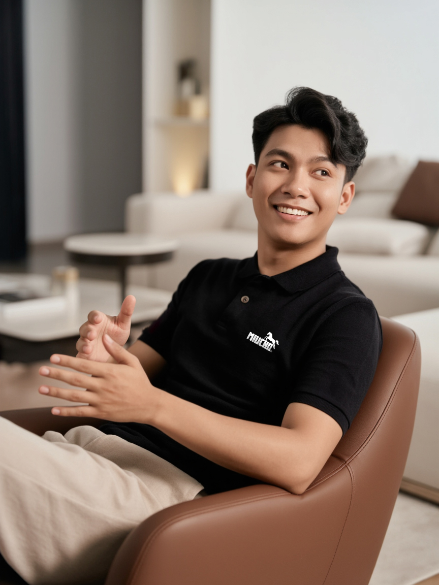 Áo polo nam trẻ trung form vừa 2263 Miucho Iconic vải cá sấu polyester co giãn thoáng mát in mix_thumbnail_4