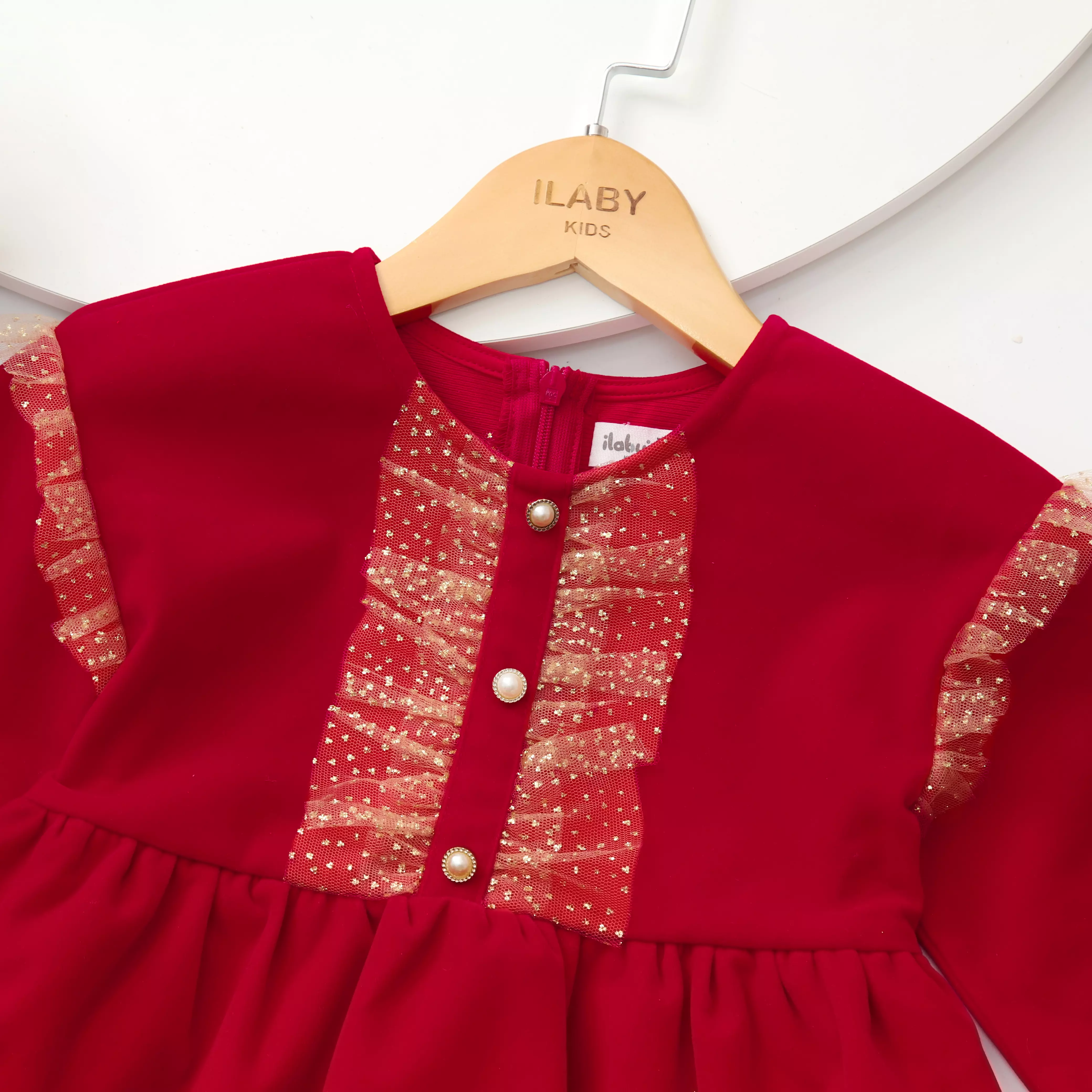 Váy nhung nẹp phối lưới_thumbnail_4