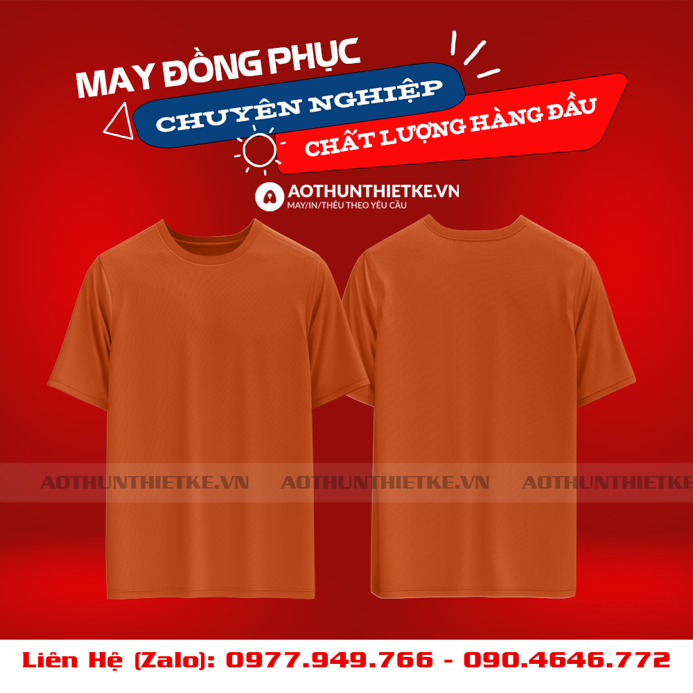 Áo Đồng Phục Cổ Tròn Cam