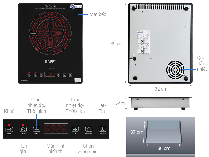 Bếp hồng ngoại đơn lắp âm KAFF KF-330C_thumbnail_9