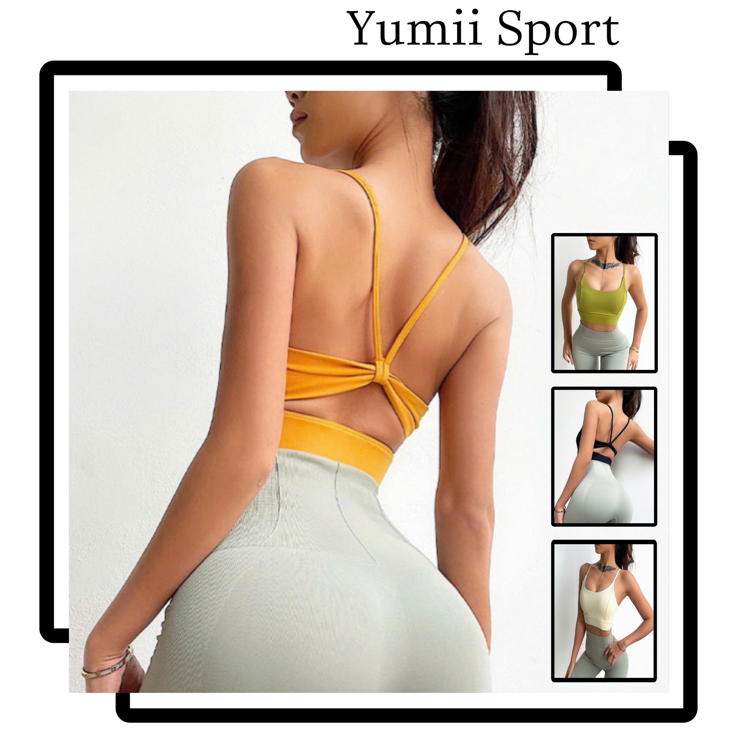Áo Bra Thể Thao 2 Dây Lưng Nơ