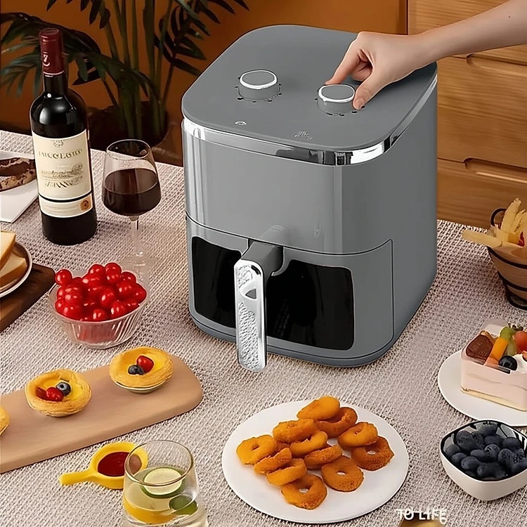 Nồi Chiên Không Dầu 8 Lít Mishio MK391 - Dung Tích Khổng Lồ, Nướng Nguyên Con Gà, Giá Cực Rẻ_thumbnail_6