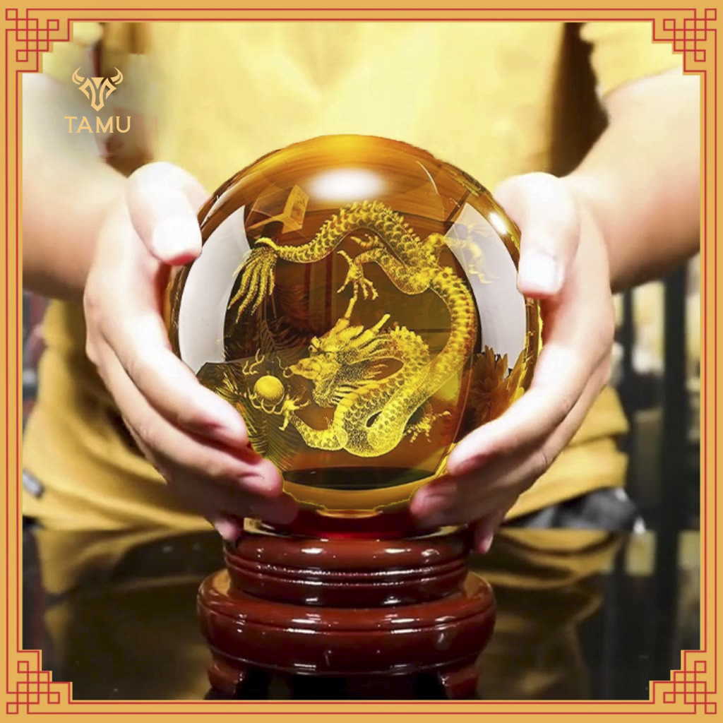 12cm-Quả cầu pha lê hình rồng + Tặng đế gỗ_thumbnail_6