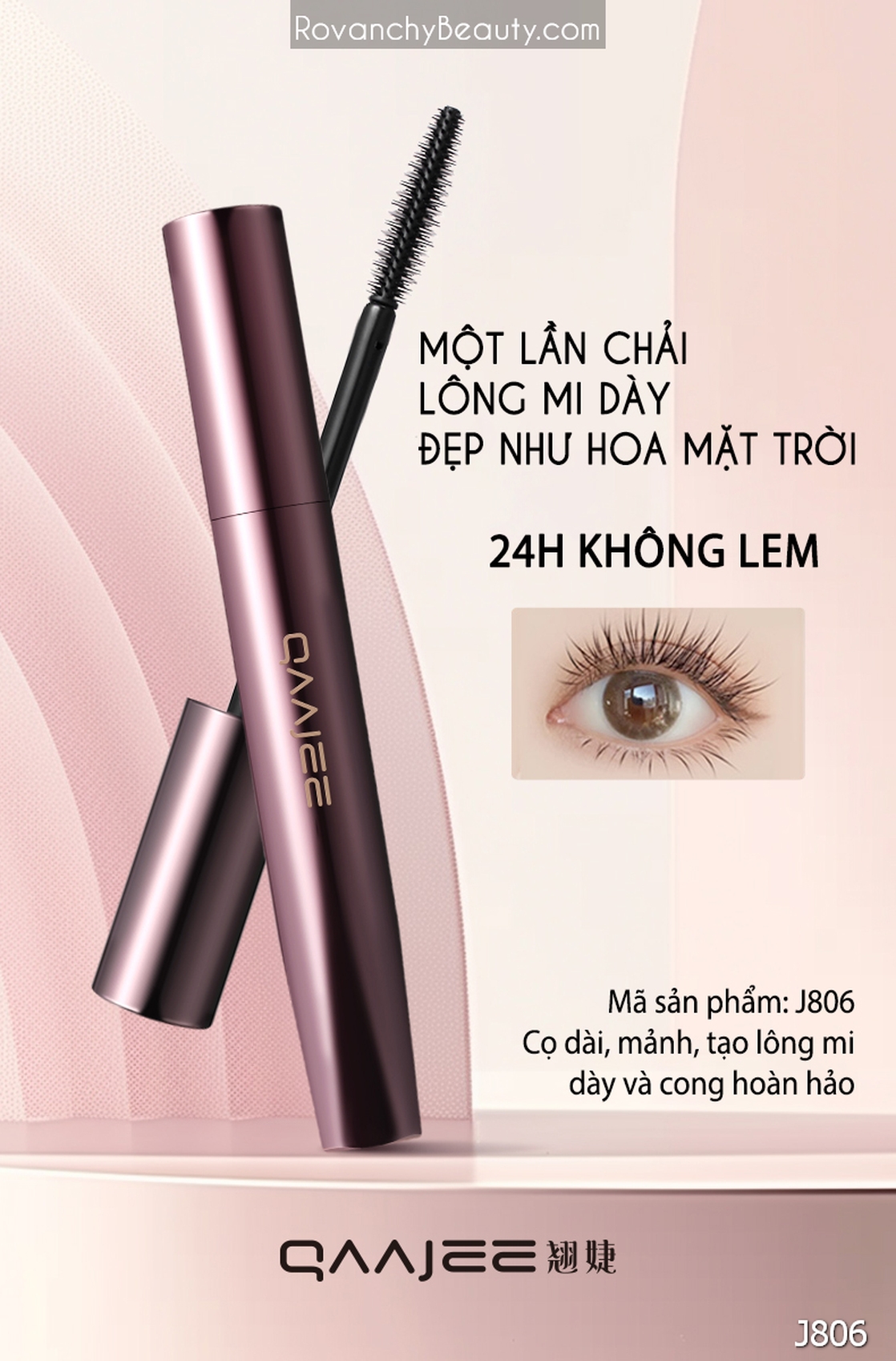 Mascara QAAJEE Sunflower J806  - Tạo Lông Mi Dài, Cong, Dày, Không Lem, Chống Nước