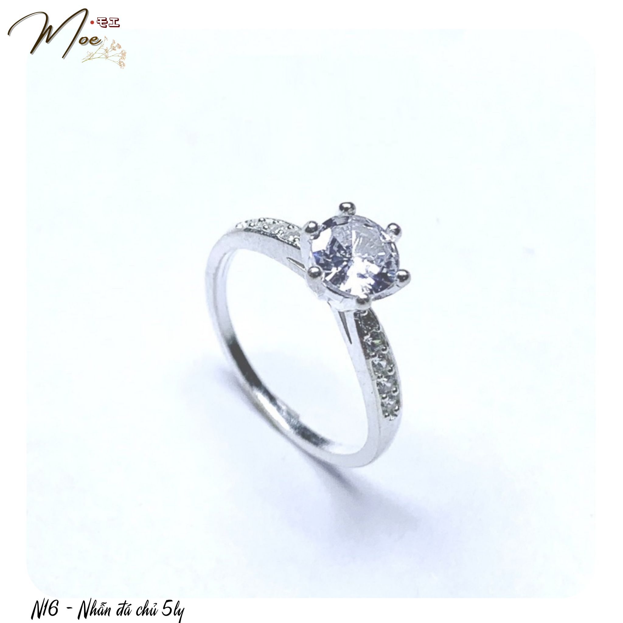 N16 - Nhẫn đá chủ 5ly